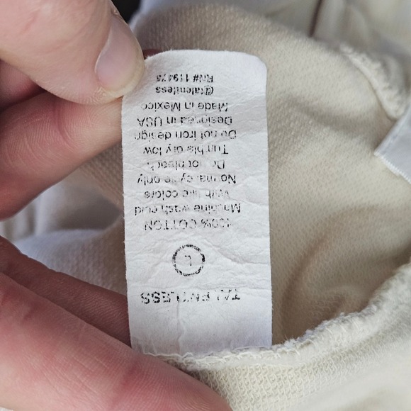Talentless Women's French Terry Lounge Pants Size L Casual Lounge Comfort Cream - Picture 10 of 11